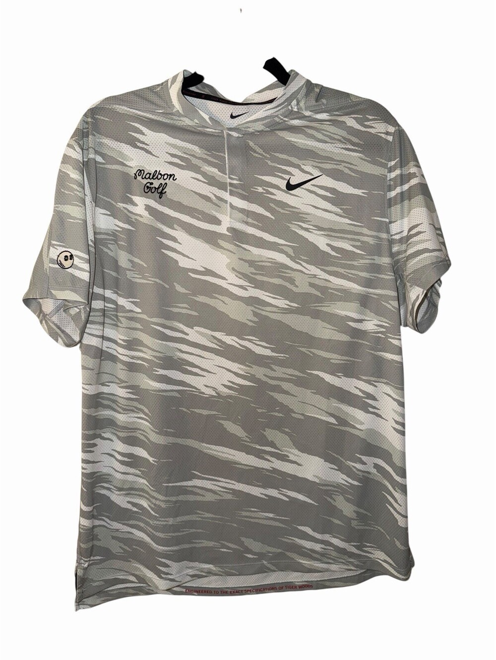 Malbon x Nike Tiger Woods ADV Men’s Medium Camo Blade Golf Polo Photon Dust